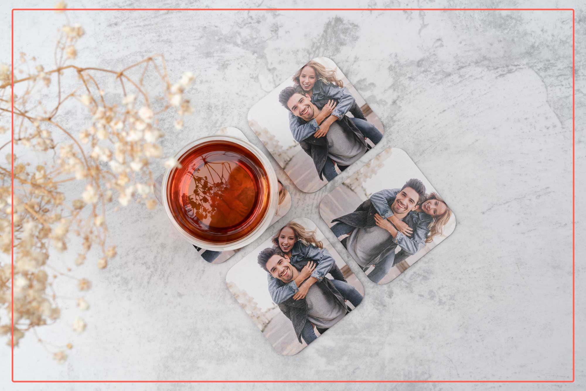 Posavasos Personalizados con Foto de tu Pareja