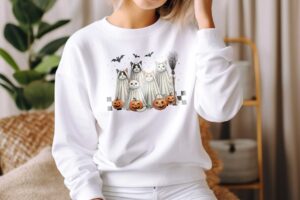 Sudadera Halloween Ghost Cats