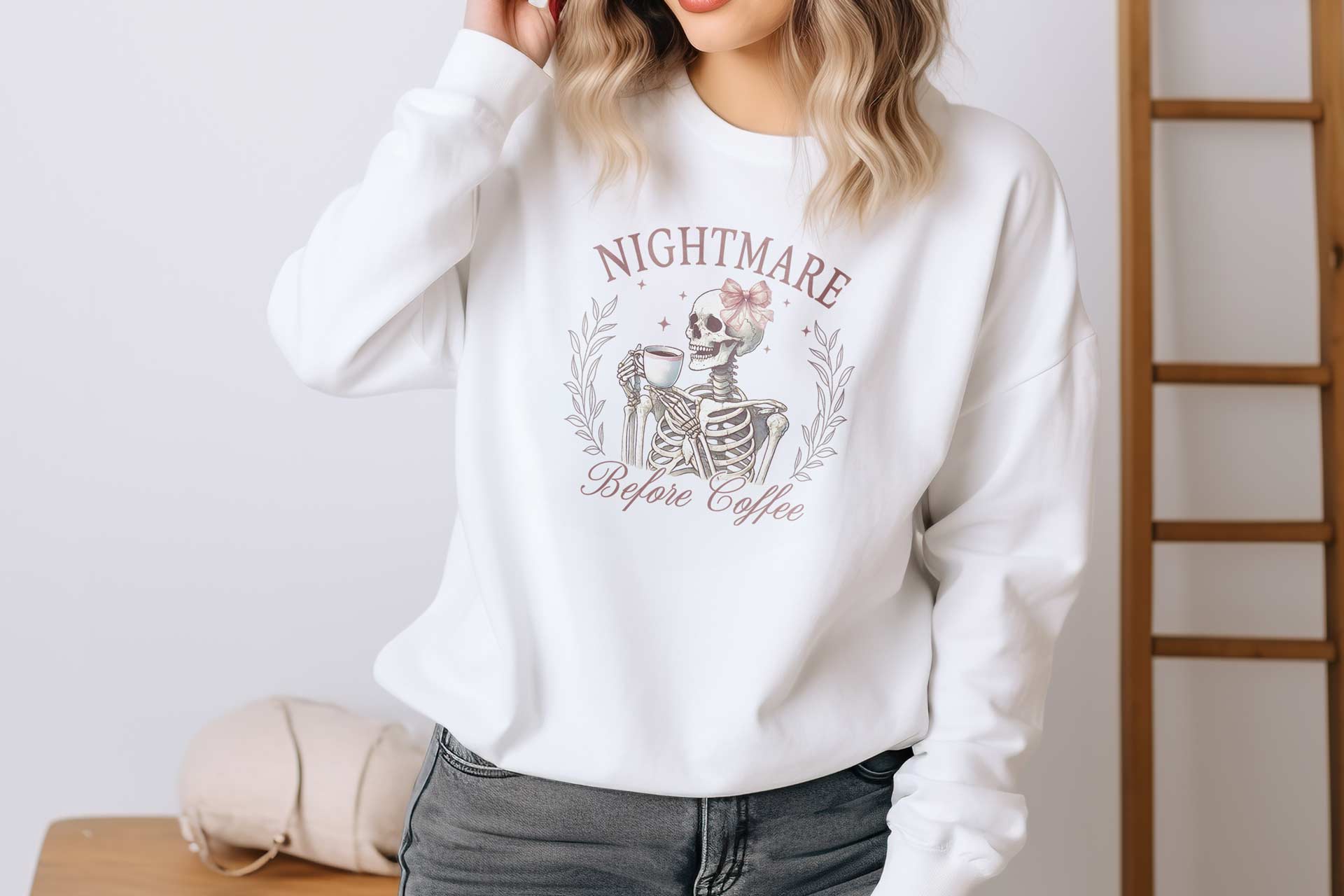 Sudaderas personalizadas Nightmare Before Coffee
