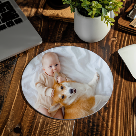 Alfombrilla de ratón circular personalizada con foto: ¡Un regalo único!