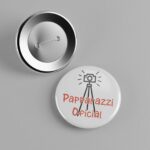 Chapa redonda personalizada con alfiler para bodas