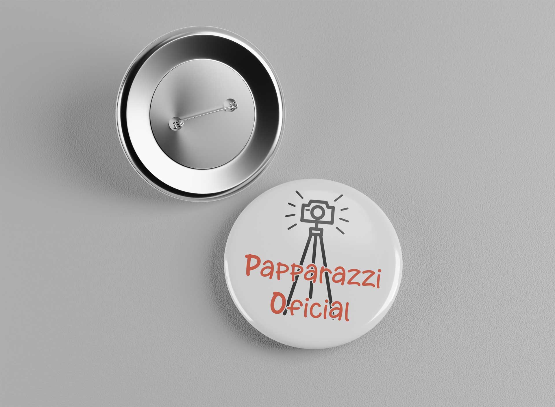 Chapa redonda personalizada con alfiler para bodas