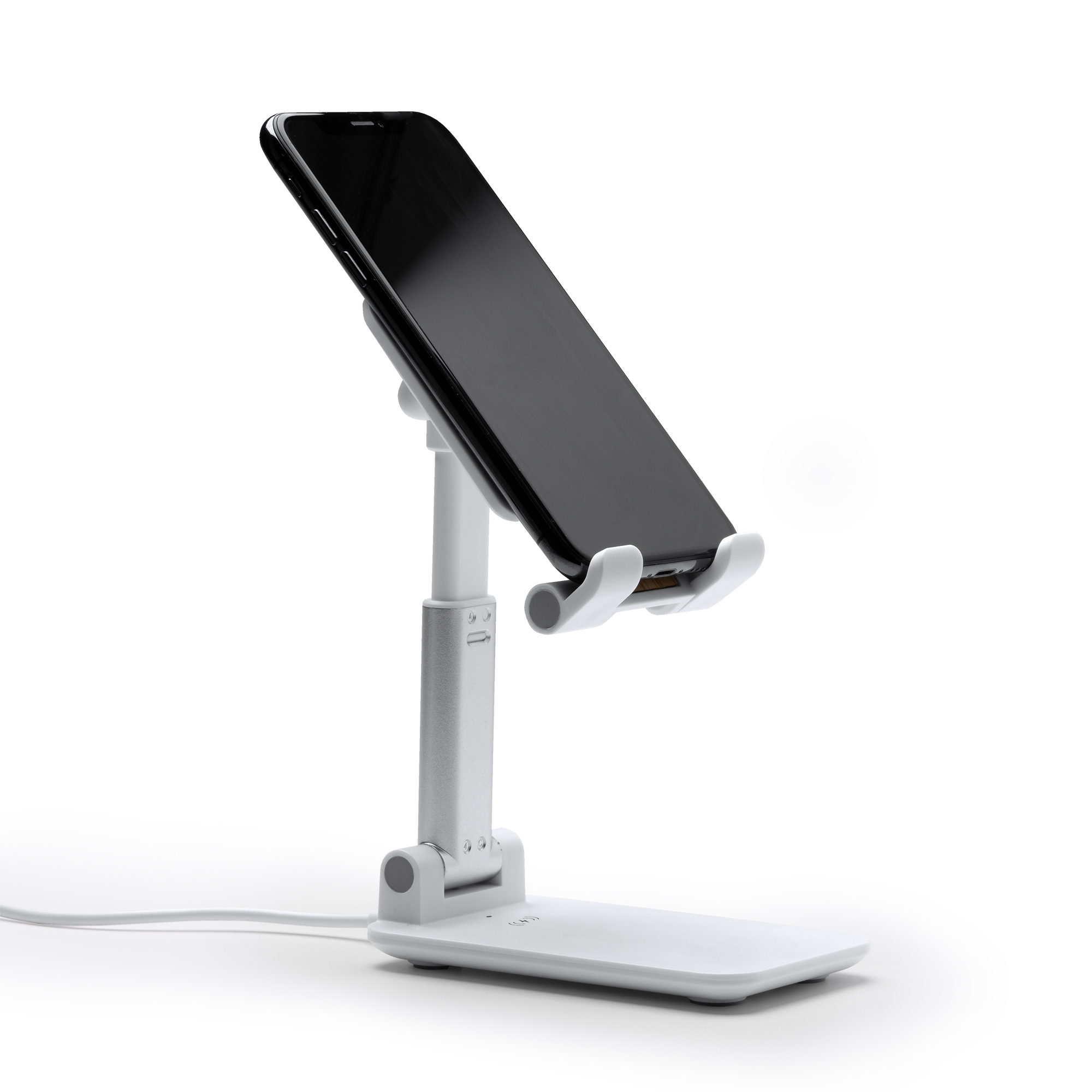 Soporte con cargador inalámbrico de bambú 2