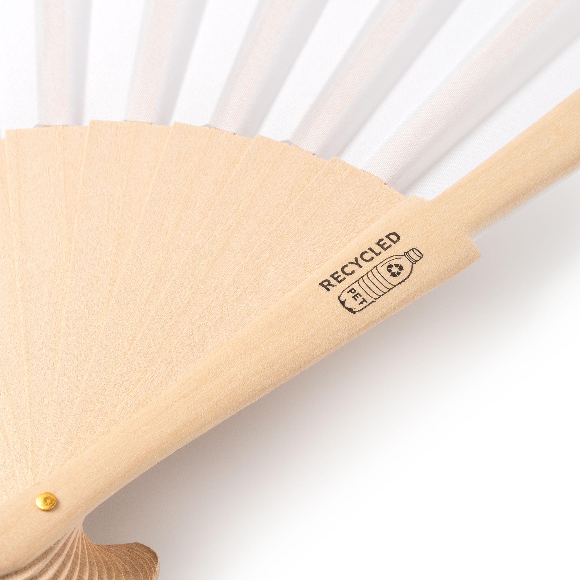 Abanico reciclado de madera personalizado