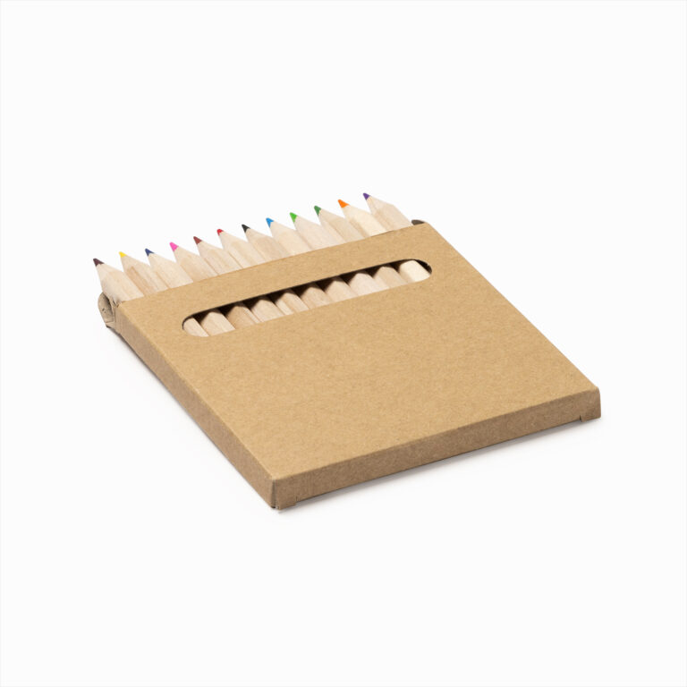 Set de 12 lápices de madera en caja reciclada 5