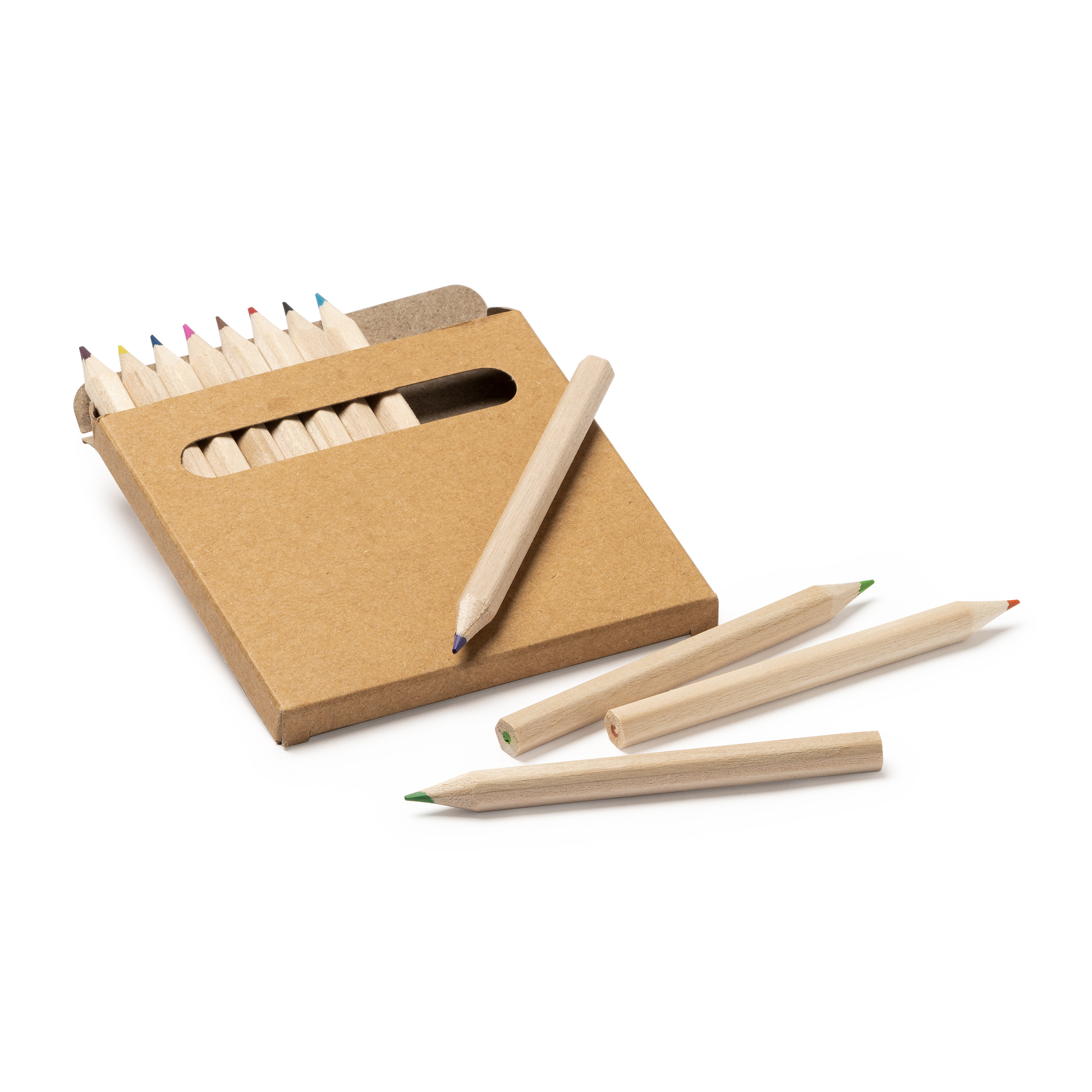 Set de 12 lápices de madera en caja reciclada 3