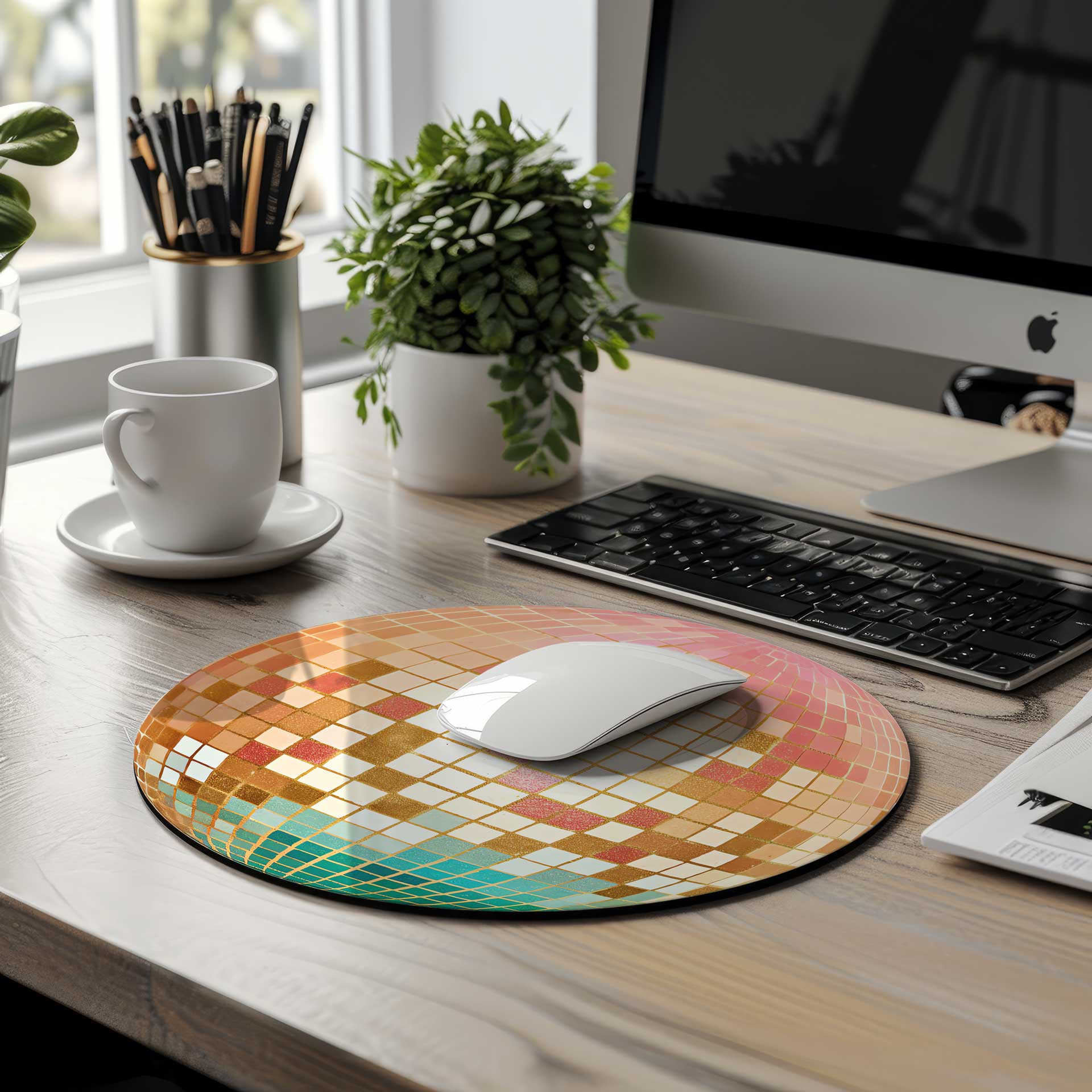 Alfombrilla de ratón personalizada – Brilla con estilo Disco