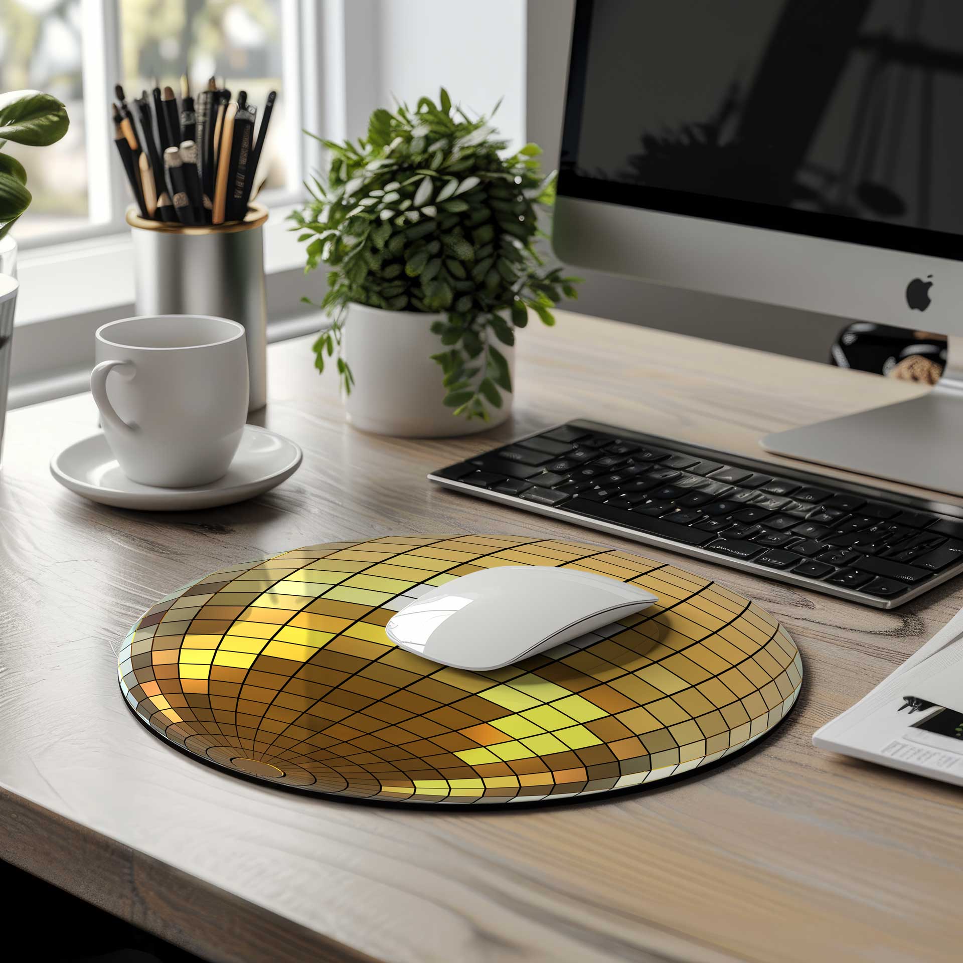 Alfombrilla de ratón personalizada – Brilla con estilo Disco 3