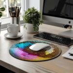 Alfombrilla de ratón personalizada – Brilla con estilo Disco 4