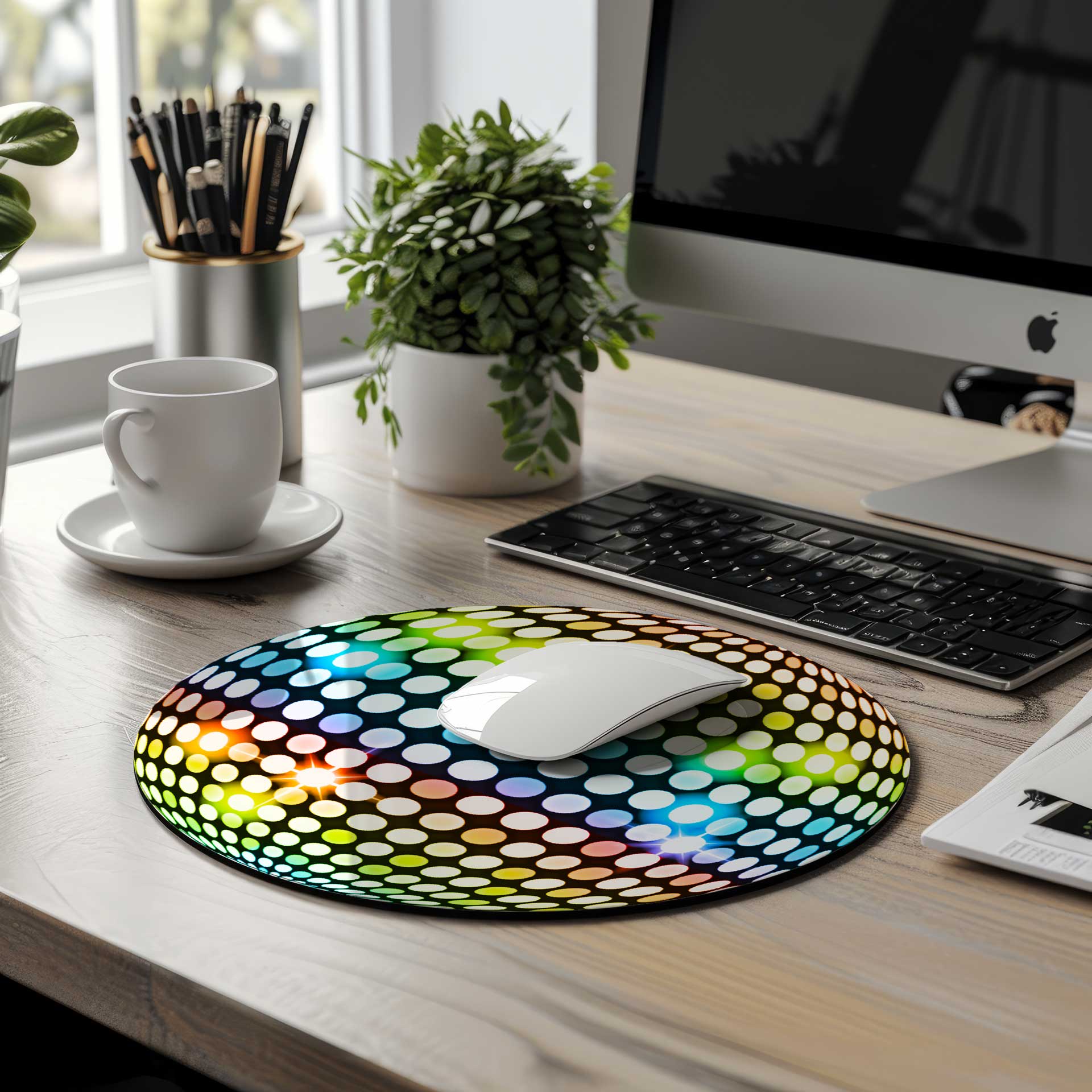 Alfombrilla de ratón personalizada – Brilla con estilo Disco 6