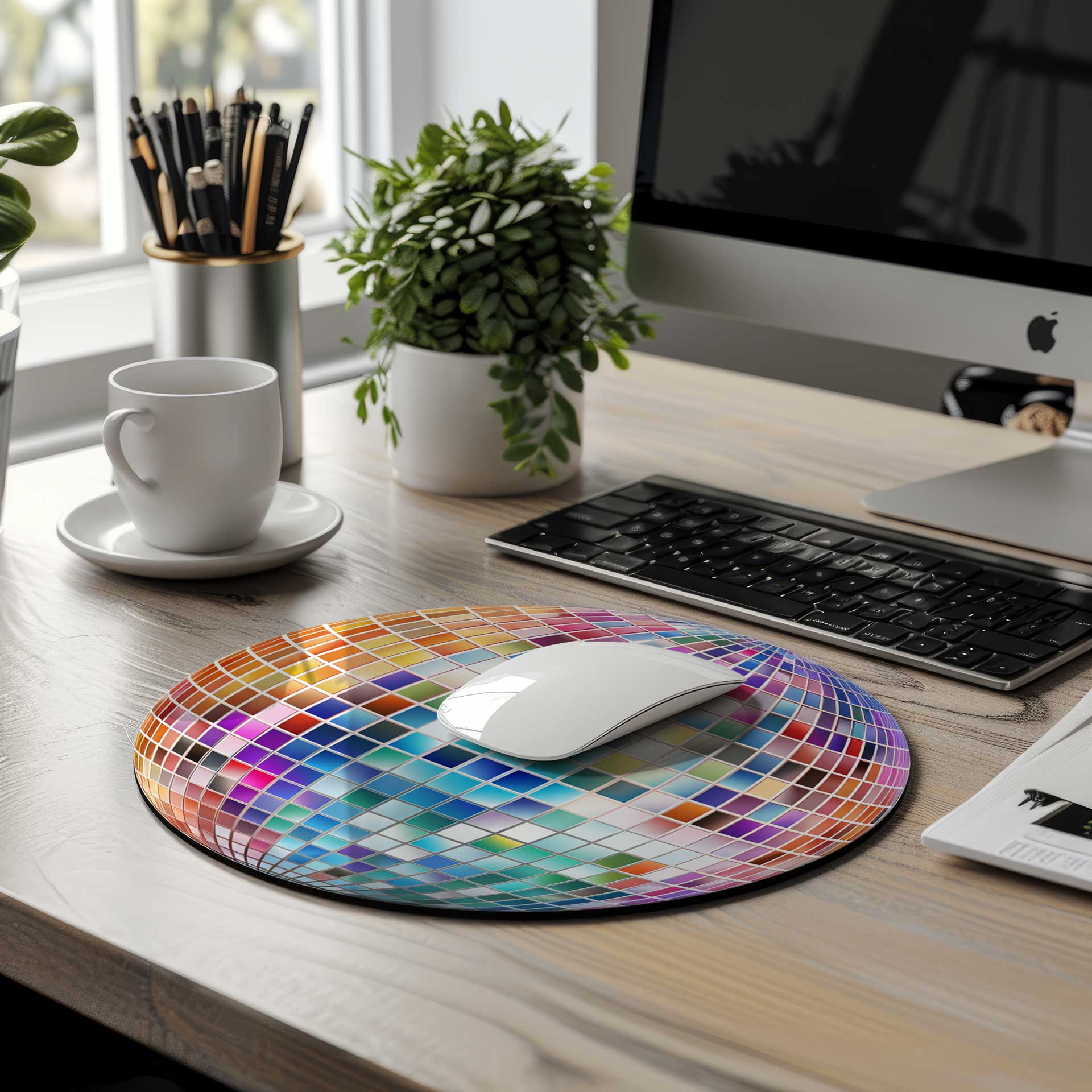 Alfombrilla de ratón personalizada – Brilla con estilo Disco 7