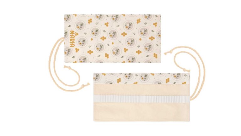 Estuche de tela infantil personalizado_Abejitas
