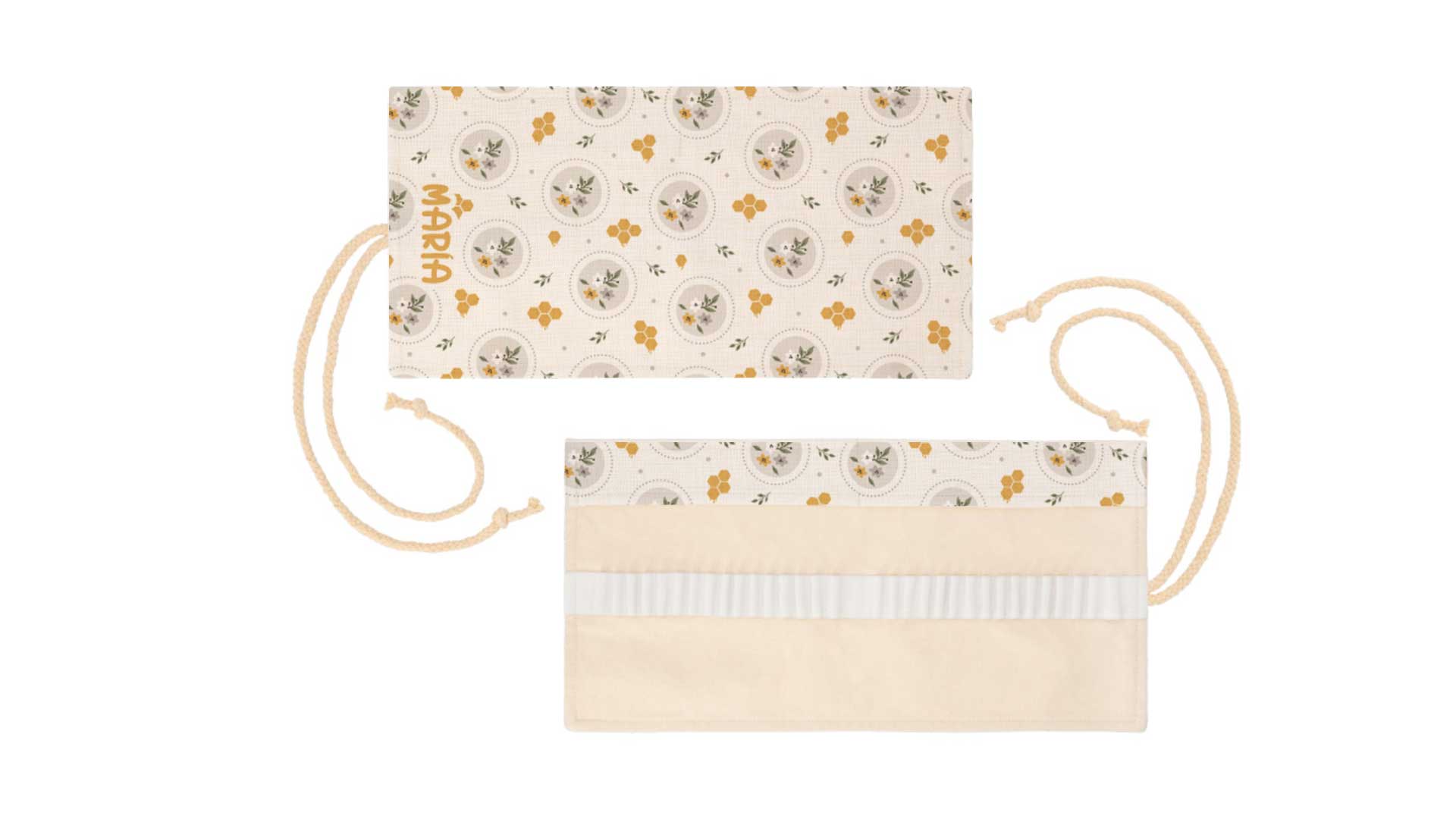 Estuche de tela infantil personalizado_Abejitas