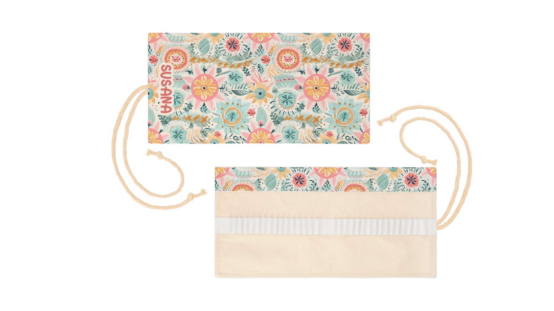 Estuche de tela infantil personalizado_Boho