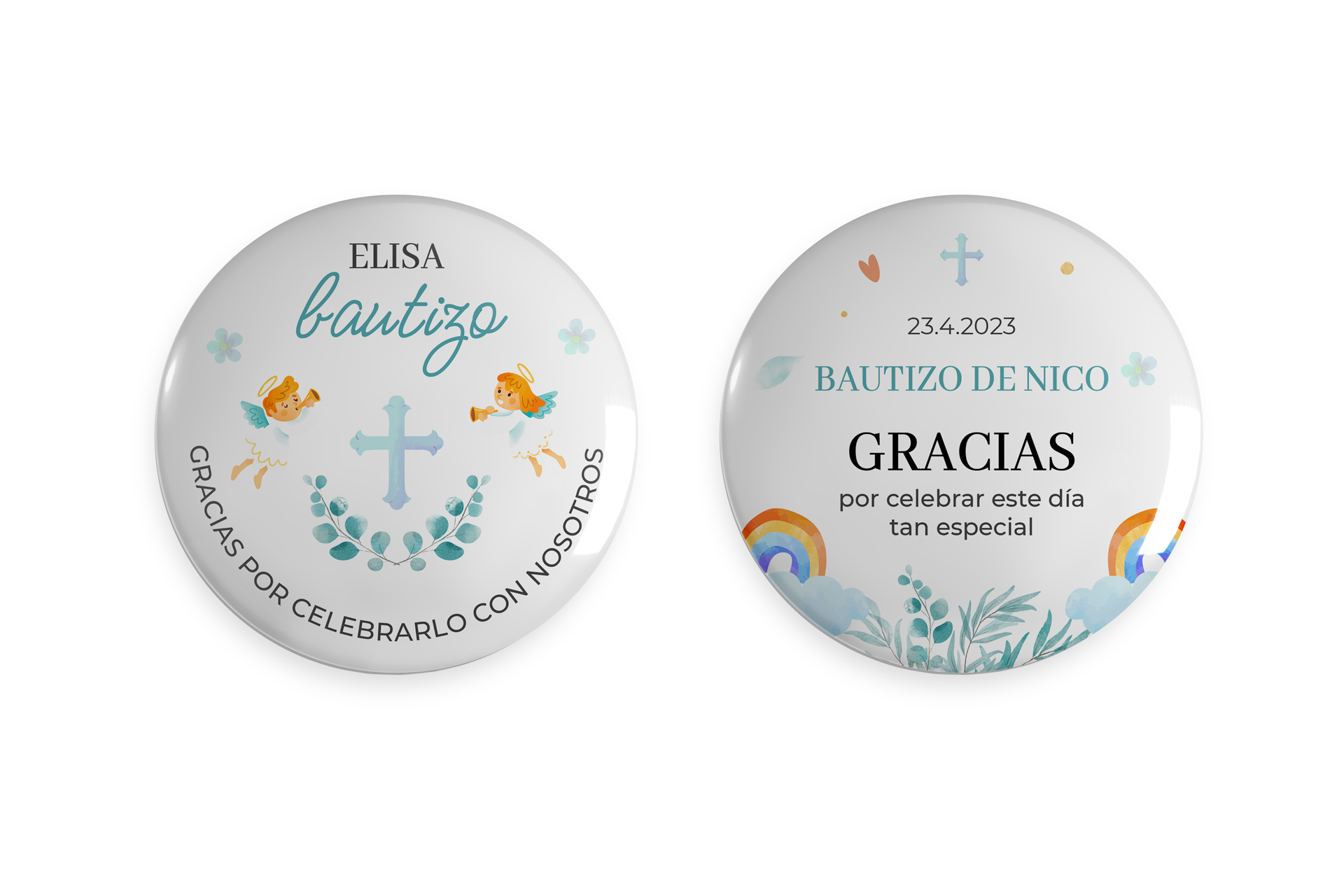 Chapas personalizadas para Bautizos