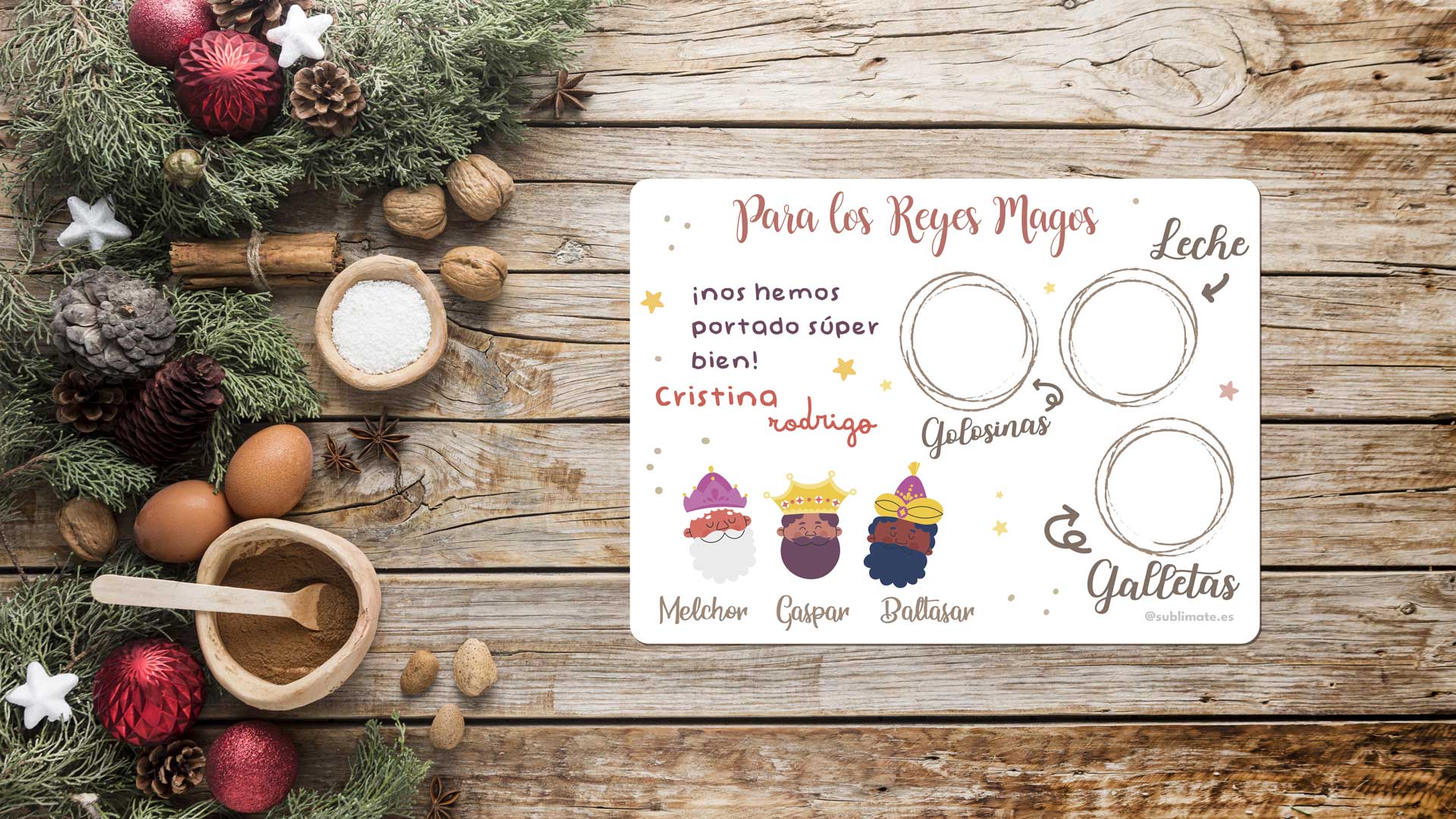 Salvamenteles Individuales personalizados Reyes Magos