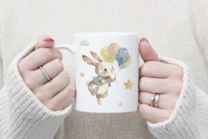 Taza Personalizada infantil para Bautizo_Conejito 2