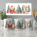 Taza Navidad Santa Claus y Rudolph
