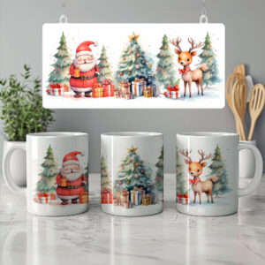 Taza Navidad Santa Claus y Rudolph