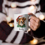 Taza Personalizada con perros navideños y nombre_Rocky