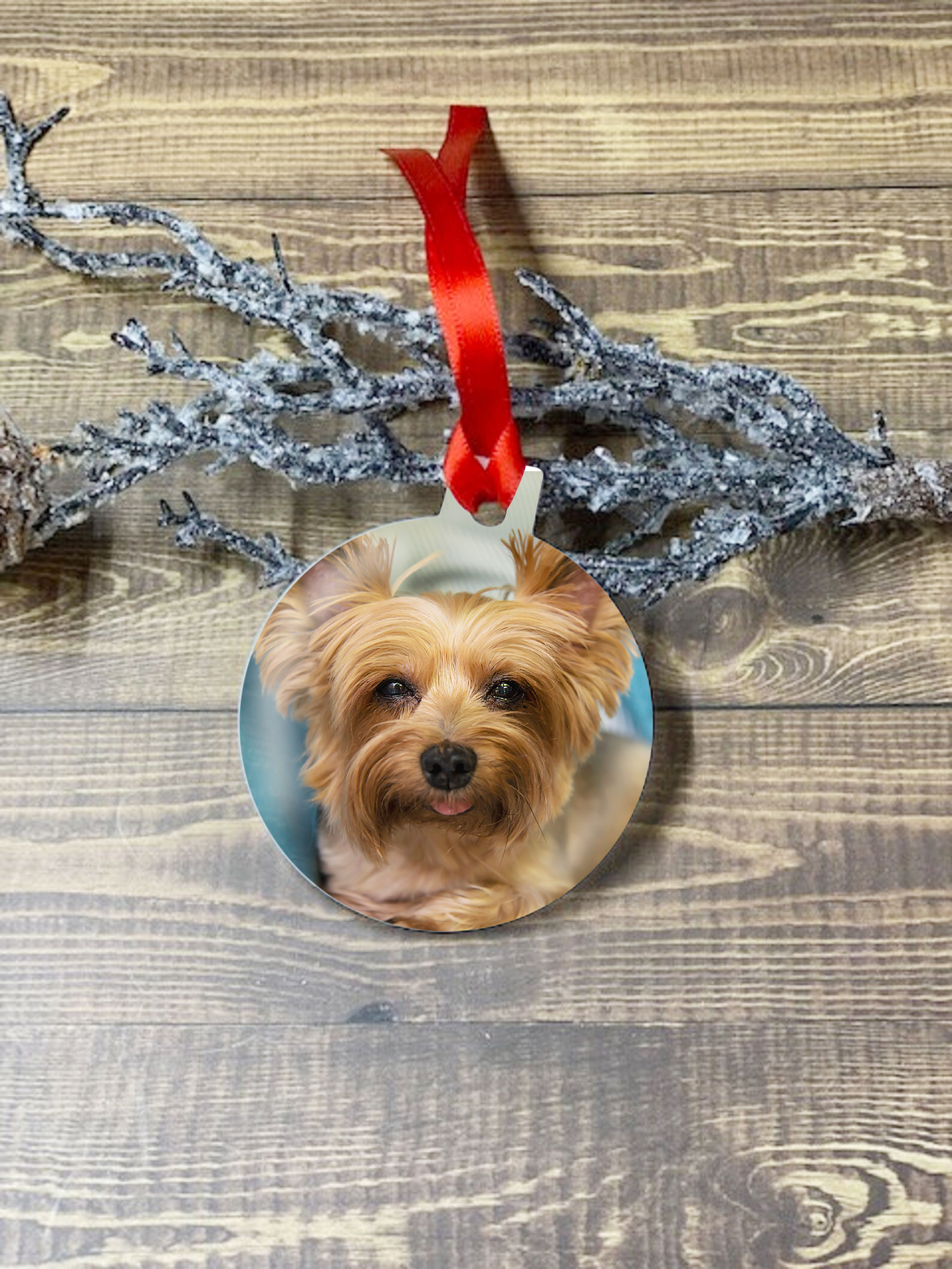 Adorno de Navidad acrílico con foto YORKSHIRE