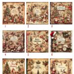 Diseños Posavasos Merry Christmas Vintage