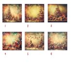 Diseños Posavasos Navidad Vintage cuadrados