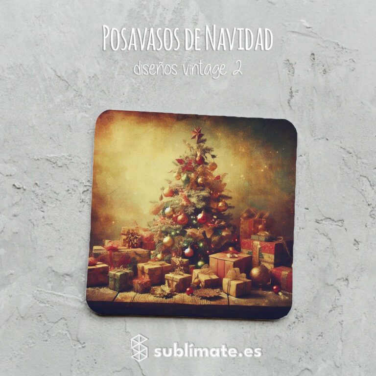 Posavasos Navidad Vintage cuadrados_3