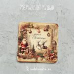 Posavasos Merry Christmas Vintage_8