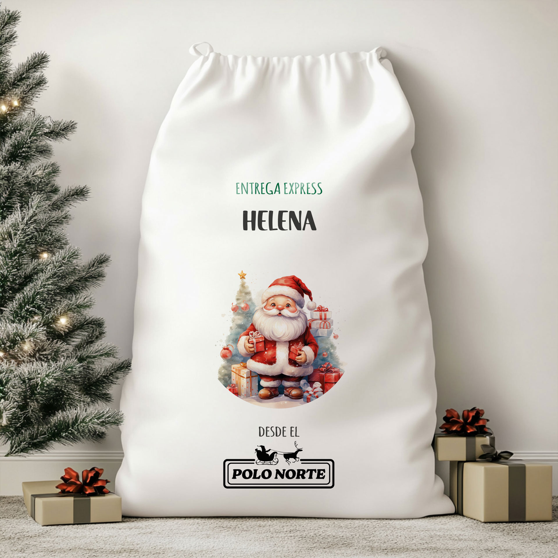 Saco de Regalos Navidad personalizados_Santa