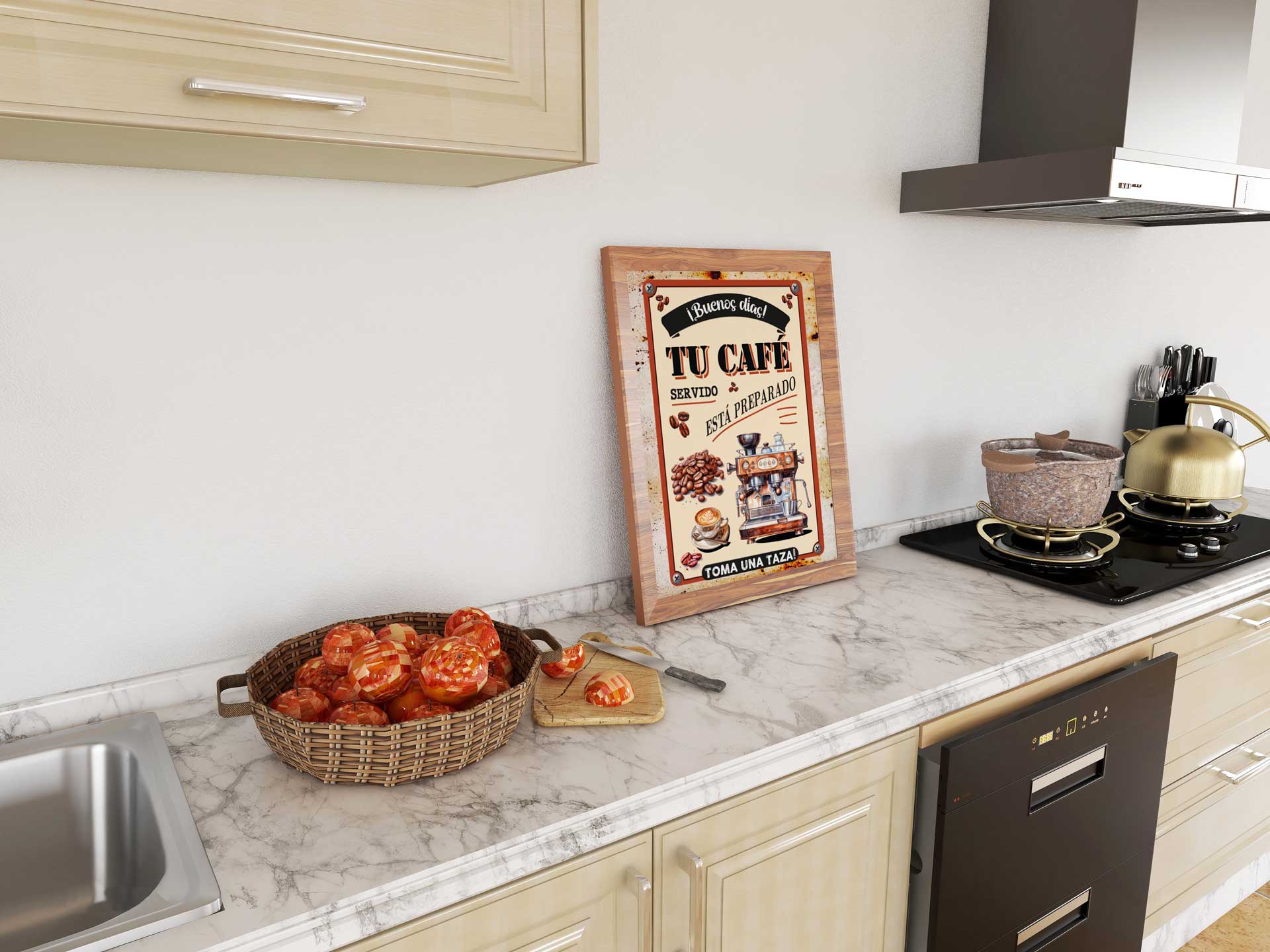 Cartel Tu Café personalizable