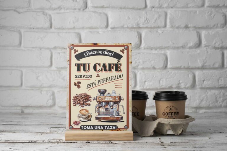 Cartel Tu Café personalizable
