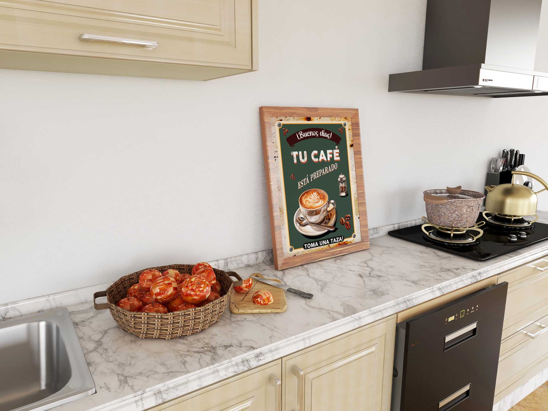 Cartel Tu Café personalizable