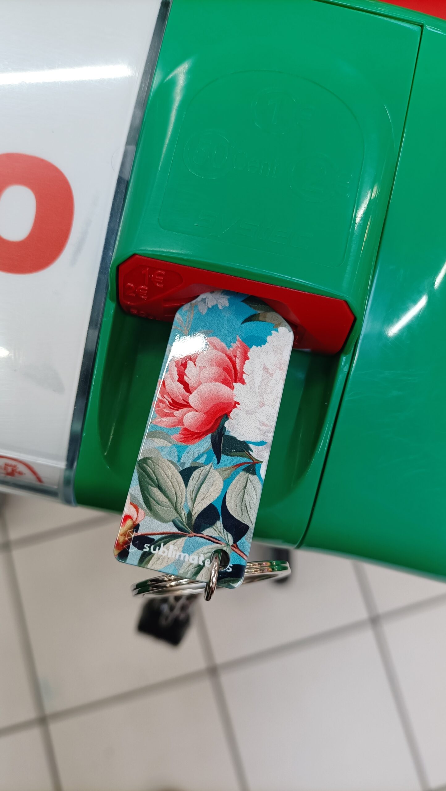 llavero para carrito de compras personalizable