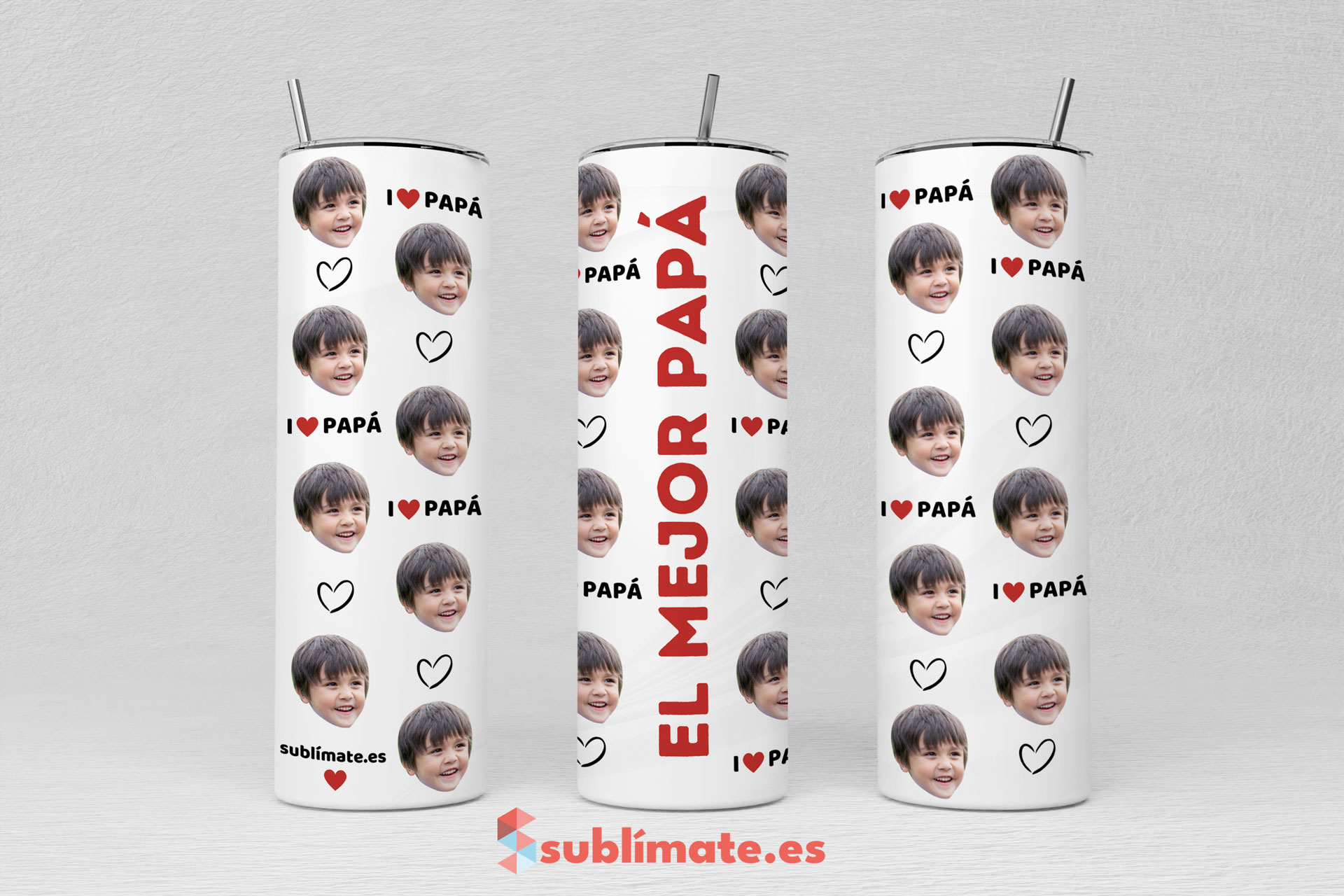 Botella personalizada con foto, el regalo perfecto para papá