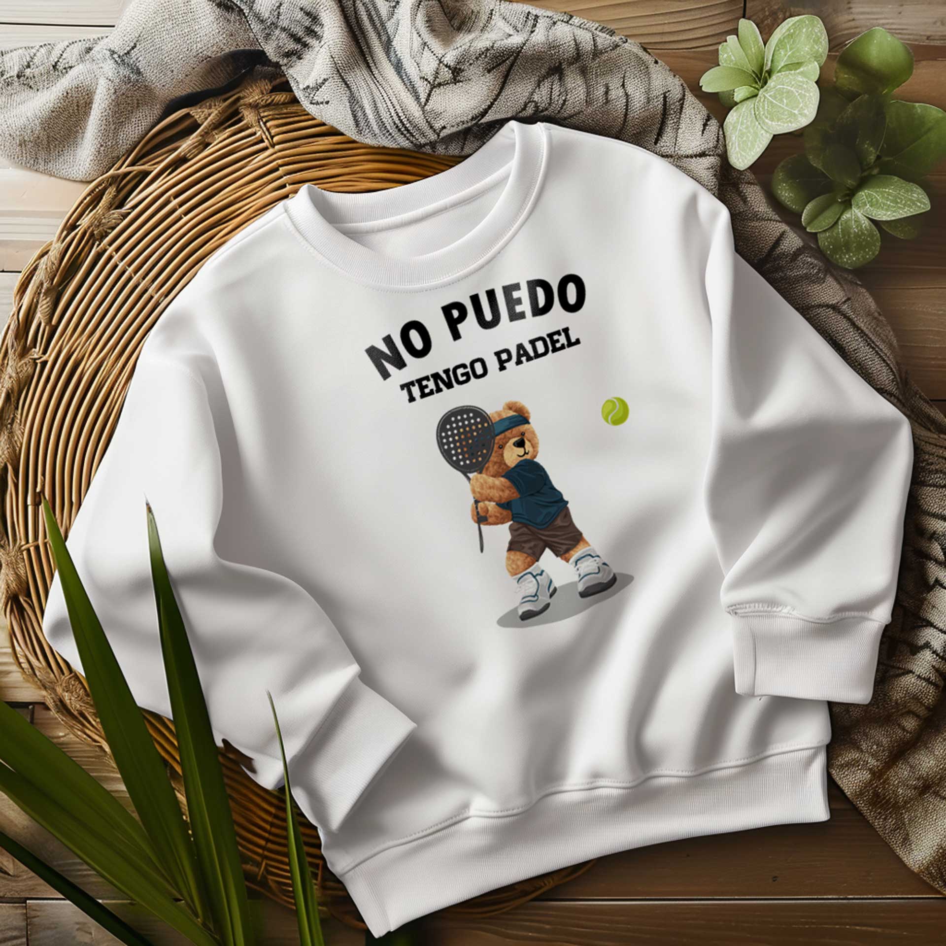 Sudaderas Unisex No Puedo Tengo Pádel Diseño Oso