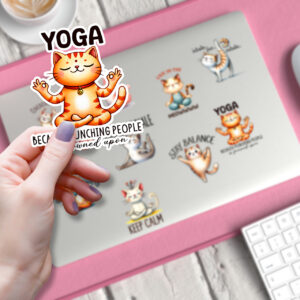 cute-yoga-cat-stickers