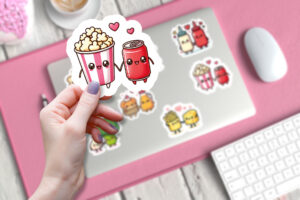 34 cute couple kawaii stickers
