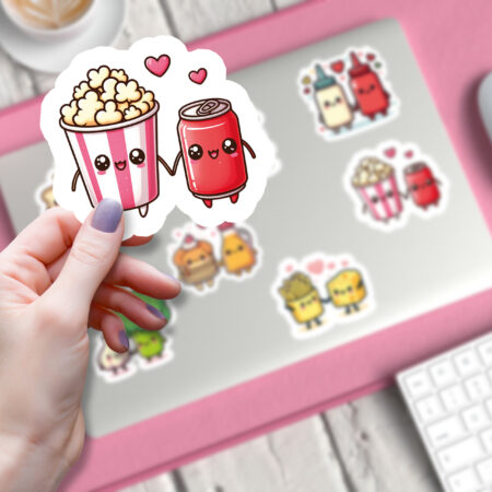 34 cute couple kawaii stickers