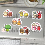 34 cute couple kawaii stickers
