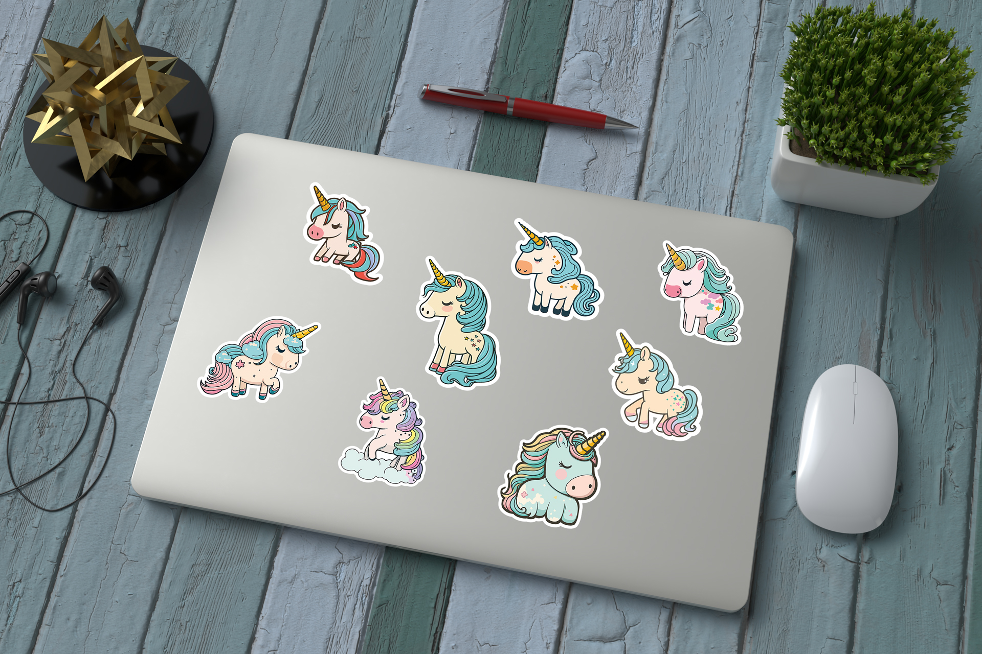 Pegatinas divertidas de Unicornios - Stickers Cute Unicorn