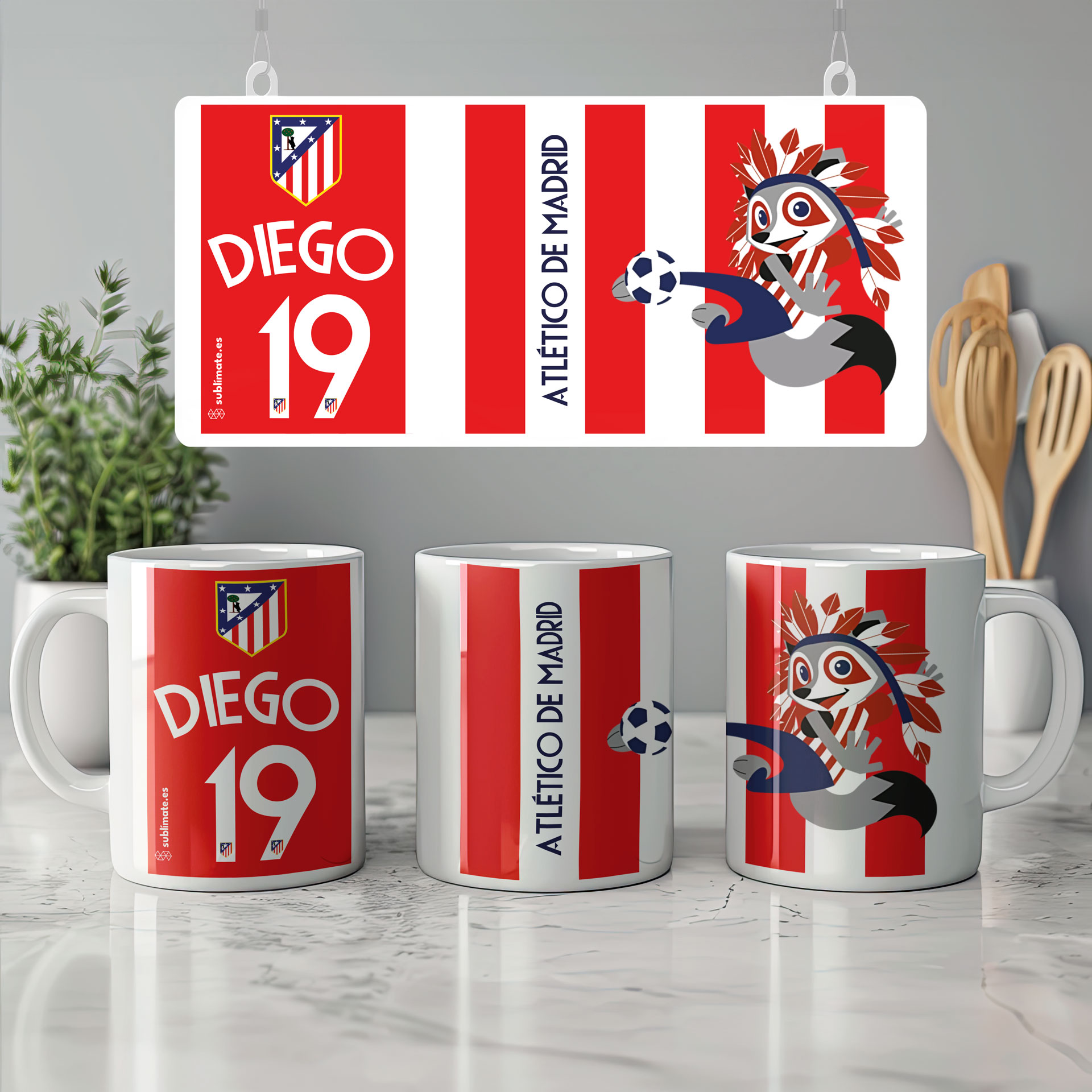 Tazas personalizadas Atlético Madrid Indi