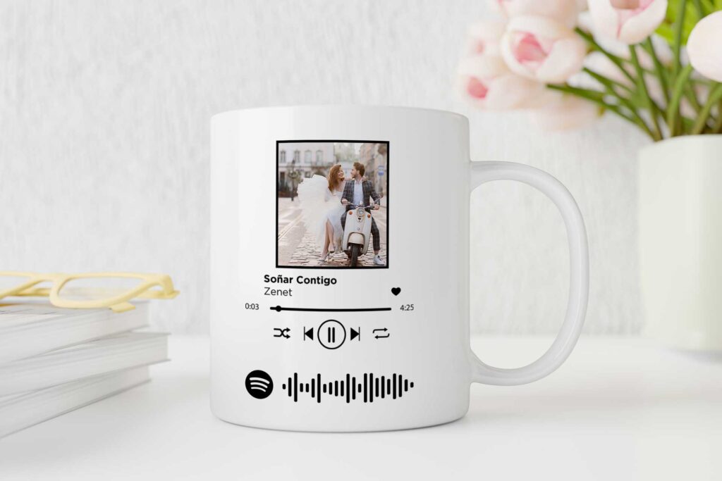 Taza personalizada con tu canción favorita de Spotify Taza personalizada con tu canción favorita de Spotify