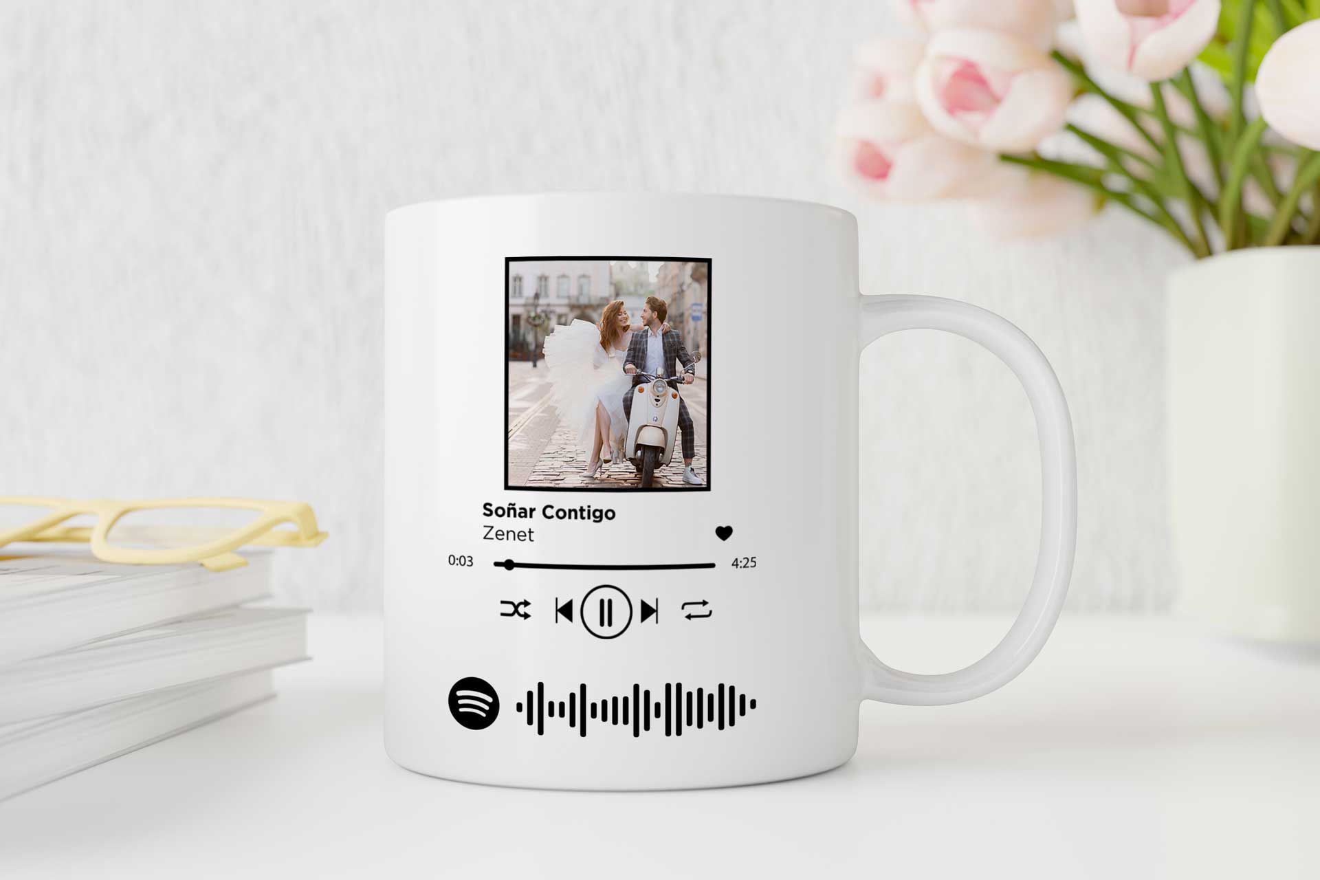 Taza personalizada con tu canción favorita de Spotify