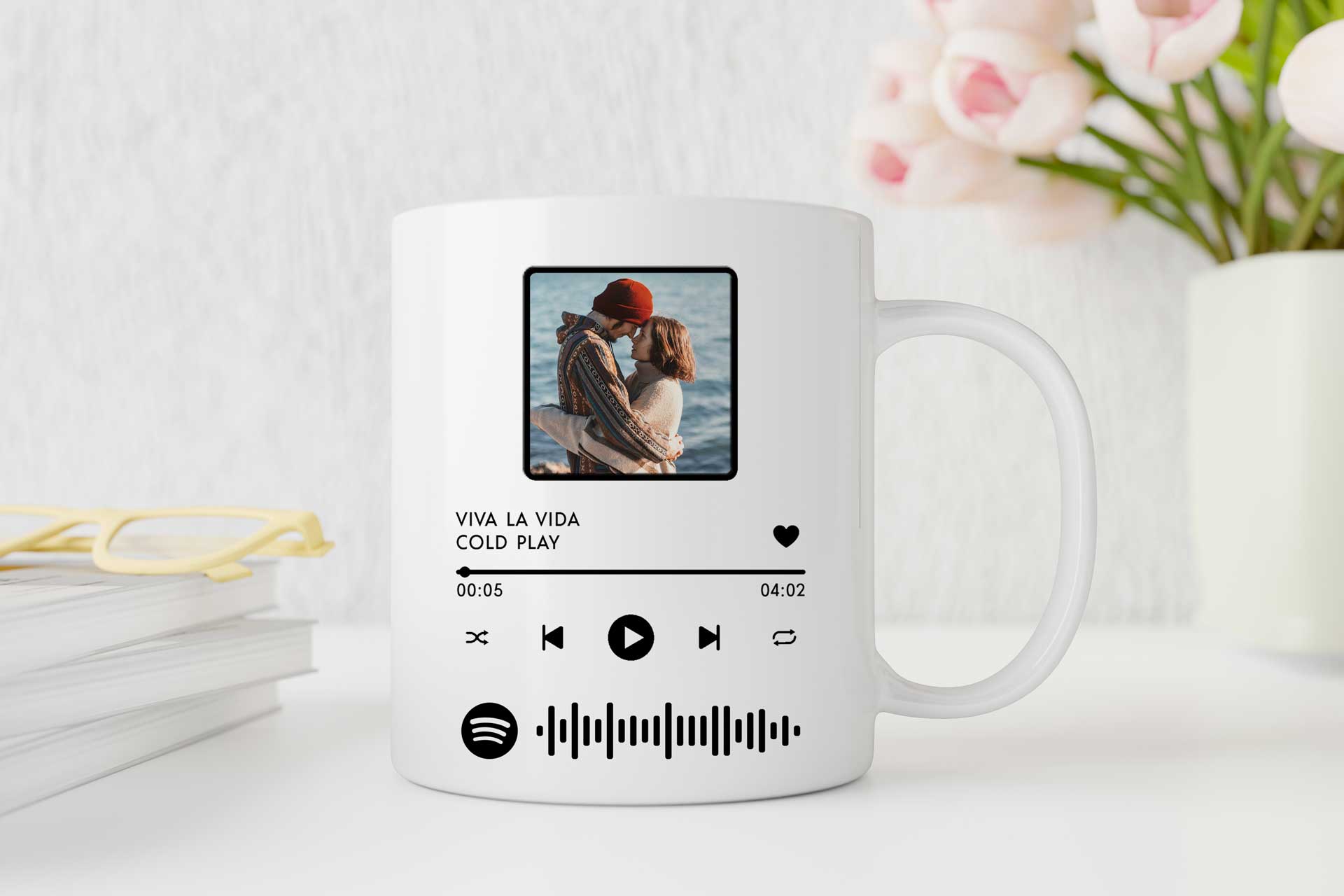 taza personalizada con tu canción favorita de Spotify