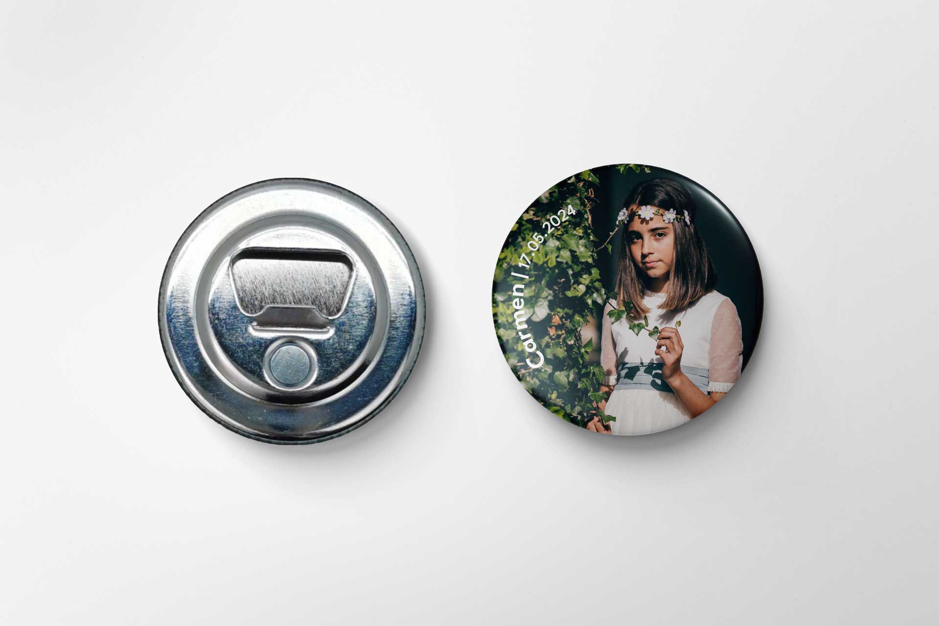 chapas personalizadas primera comunión con foto