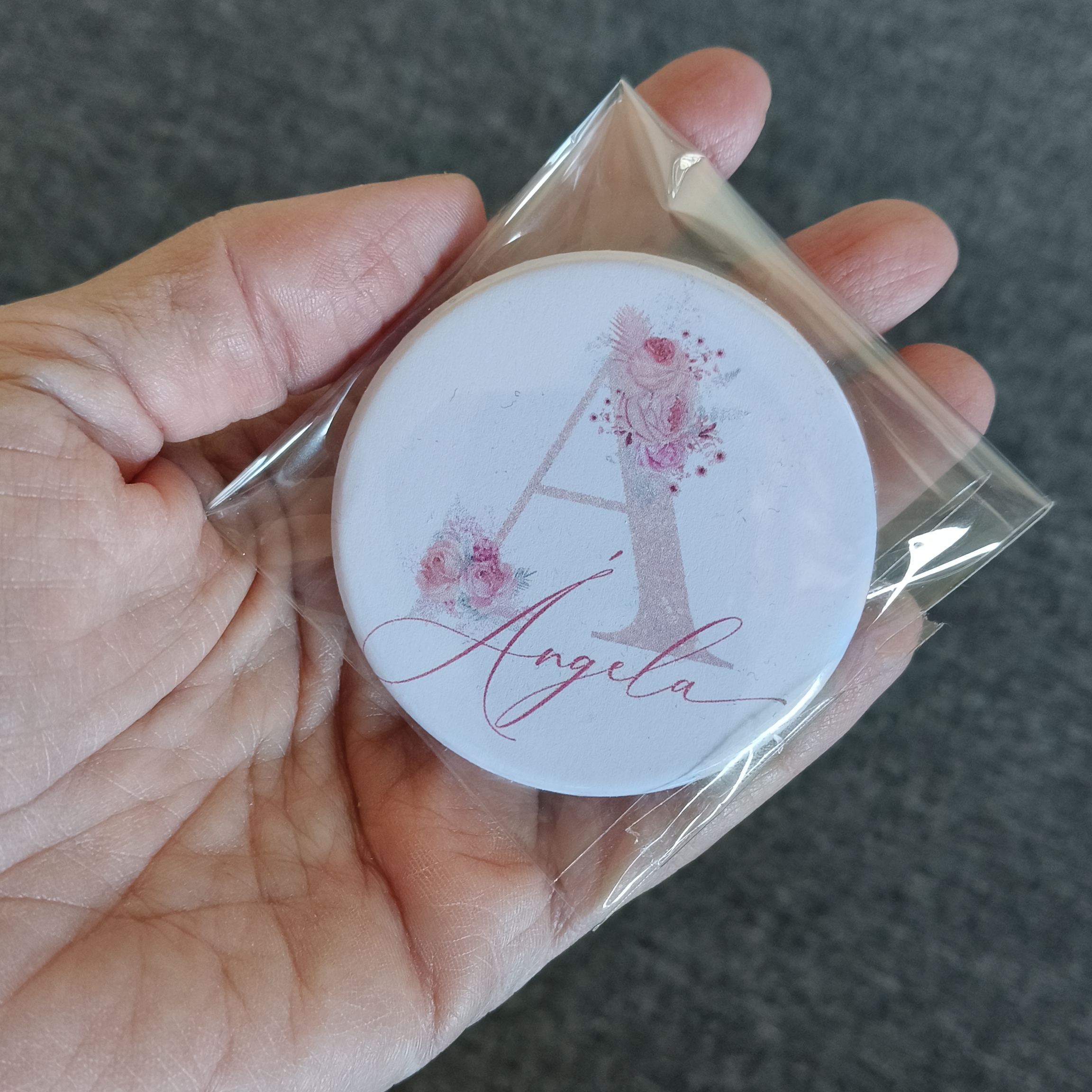 Chapa iman nevera con inicial