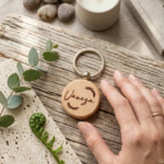 Llavero de madera personalizado con nombre