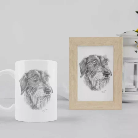 Pack Taza personalizada con el Dibujo de tu Mascota a Lápiz