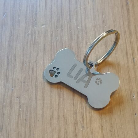 chapa de perro personalizada laser